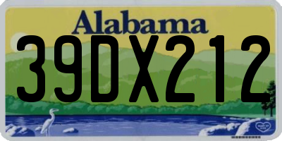 AL license plate 39DX212