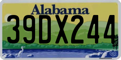 AL license plate 39DX244