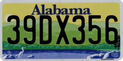 AL license plate 39DX356