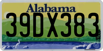 AL license plate 39DX383