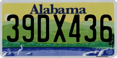 AL license plate 39DX436
