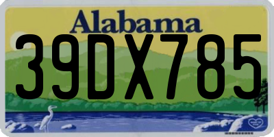 AL license plate 39DX785