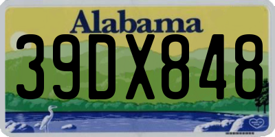 AL license plate 39DX848