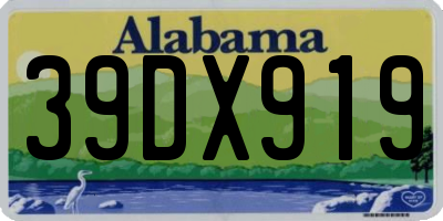 AL license plate 39DX919