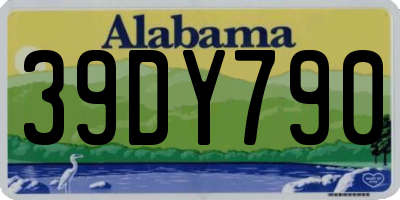 AL license plate 39DY790
