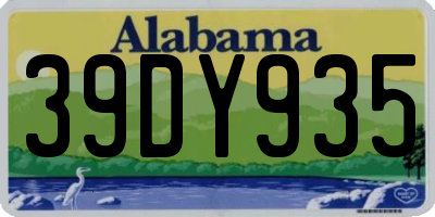 AL license plate 39DY935