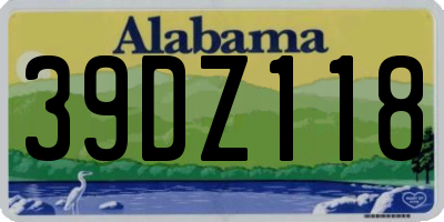 AL license plate 39DZ118