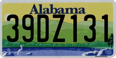 AL license plate 39DZ131