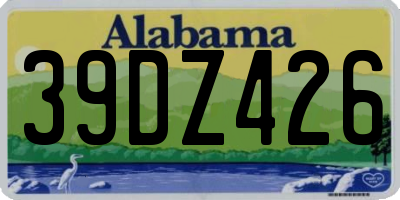 AL license plate 39DZ426