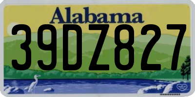 AL license plate 39DZ827