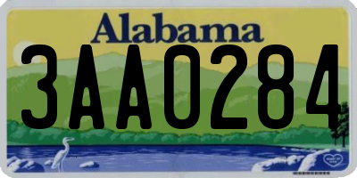 AL license plate 3AA0284