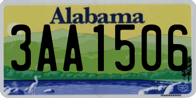AL license plate 3AA1506