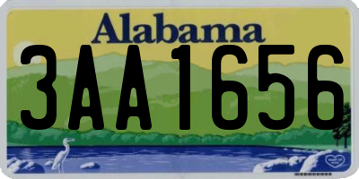 AL license plate 3AA1656