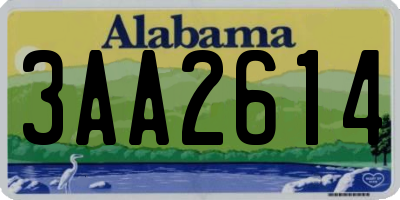 AL license plate 3AA2614