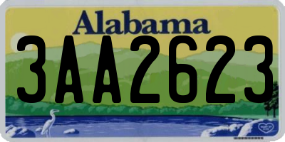 AL license plate 3AA2623