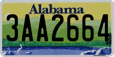 AL license plate 3AA2664