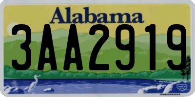 AL license plate 3AA2919