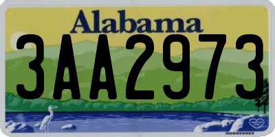 AL license plate 3AA2973