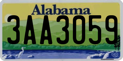 AL license plate 3AA3059