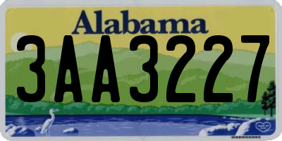 AL license plate 3AA3227