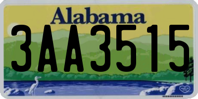 AL license plate 3AA3515