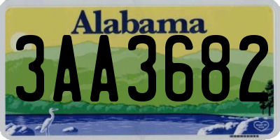 AL license plate 3AA3682