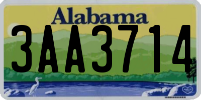 AL license plate 3AA3714