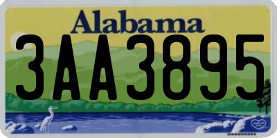 AL license plate 3AA3895