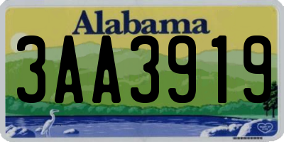 AL license plate 3AA3919