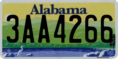 AL license plate 3AA4266