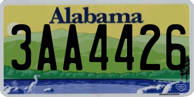 AL license plate 3AA4426
