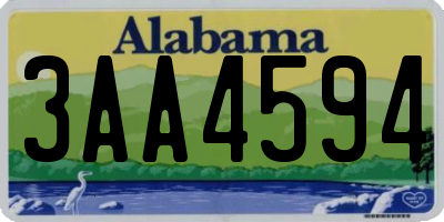 AL license plate 3AA4594