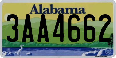 AL license plate 3AA4662