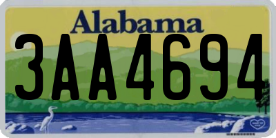 AL license plate 3AA4694