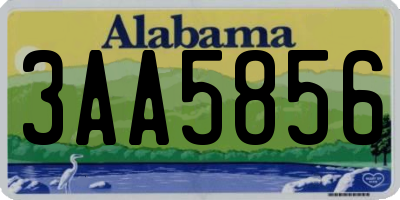 AL license plate 3AA5856