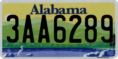 AL license plate 3AA6289