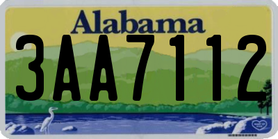 AL license plate 3AA7112