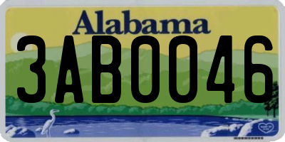 AL license plate 3AB0046