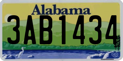 AL license plate 3AB1434
