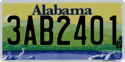 AL license plate 3AB2401