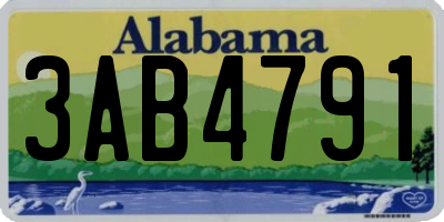 AL license plate 3AB4791