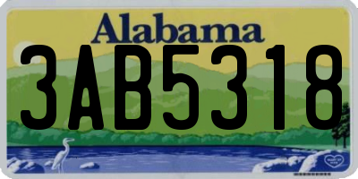 AL license plate 3AB5318