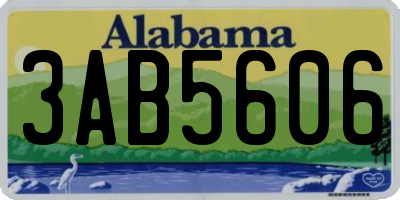 AL license plate 3AB5606