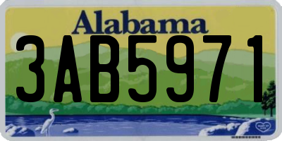 AL license plate 3AB5971