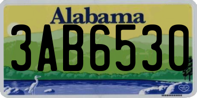 AL license plate 3AB6530