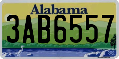 AL license plate 3AB6557