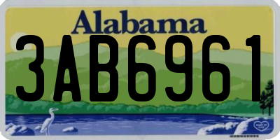 AL license plate 3AB6961
