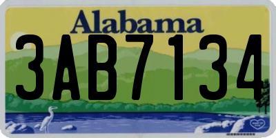 AL license plate 3AB7134