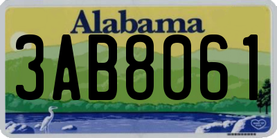 AL license plate 3AB8061