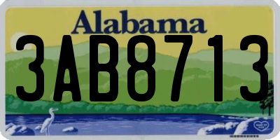 AL license plate 3AB8713